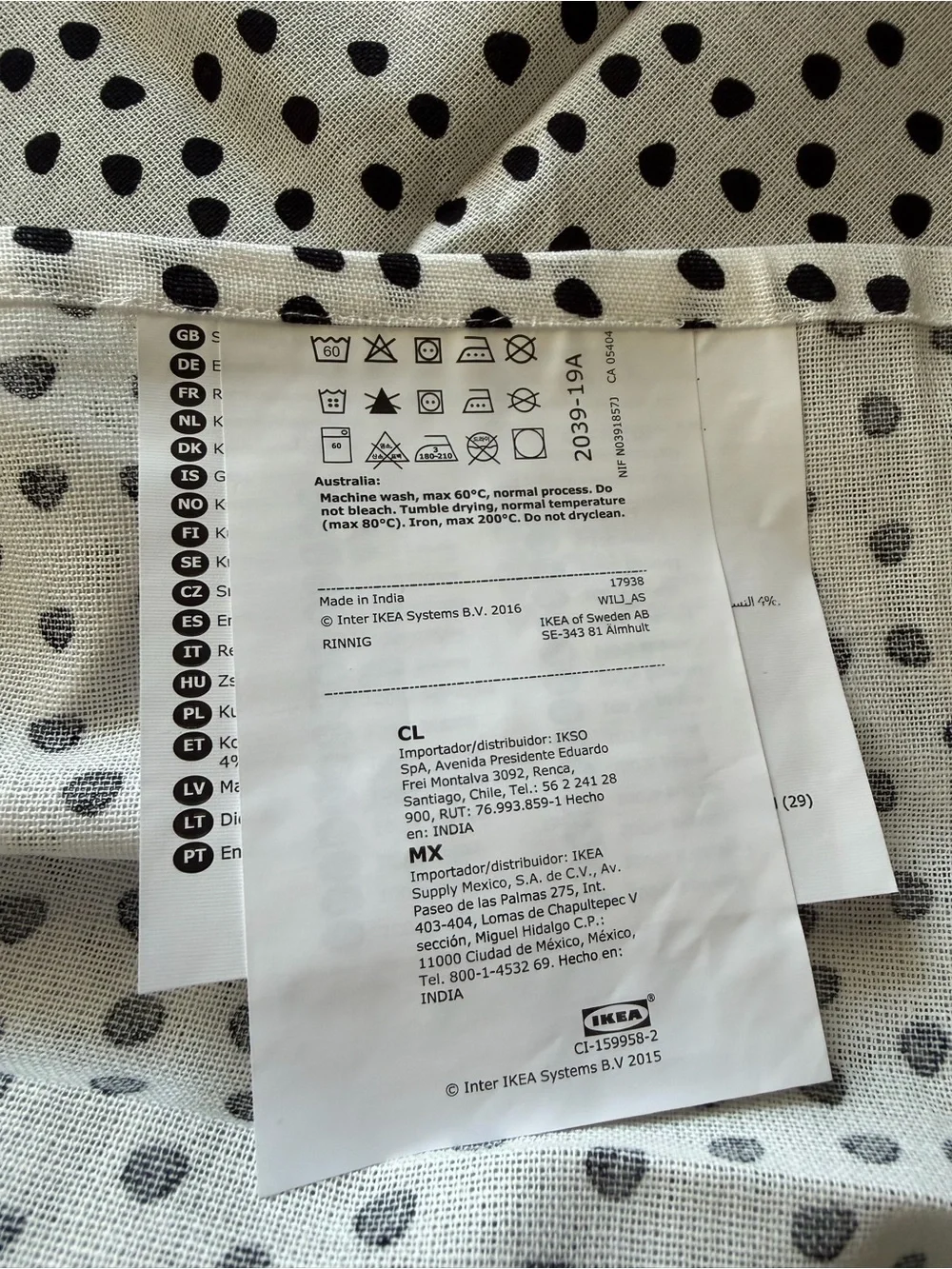IKEA RINNIG Kitchen Towels Set of 2 Green Black Cotton NWT